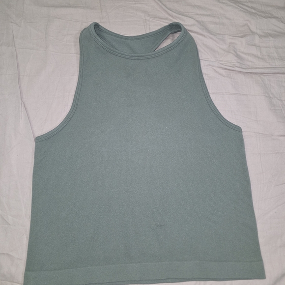 Free People Sleeveless Crop Top in Olive - Picture 1 of 3